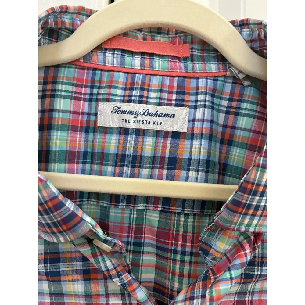 Tommy Bahama The Siesta Key Men's Plaid XL Button Down Long Sleeve Shirt - Picture 5 of 8